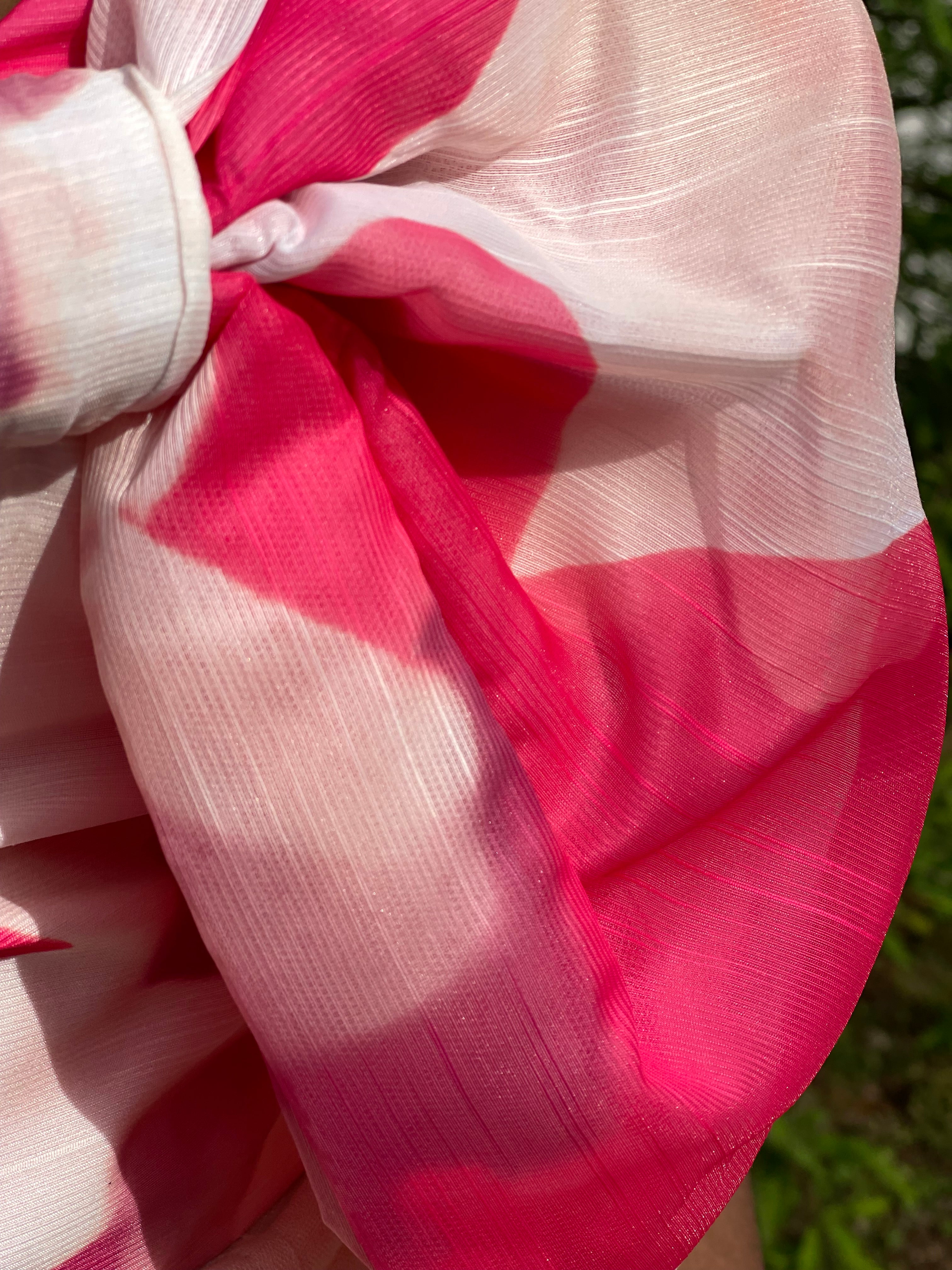 GOLDxTEAL gorgeous floral print bow crop top.