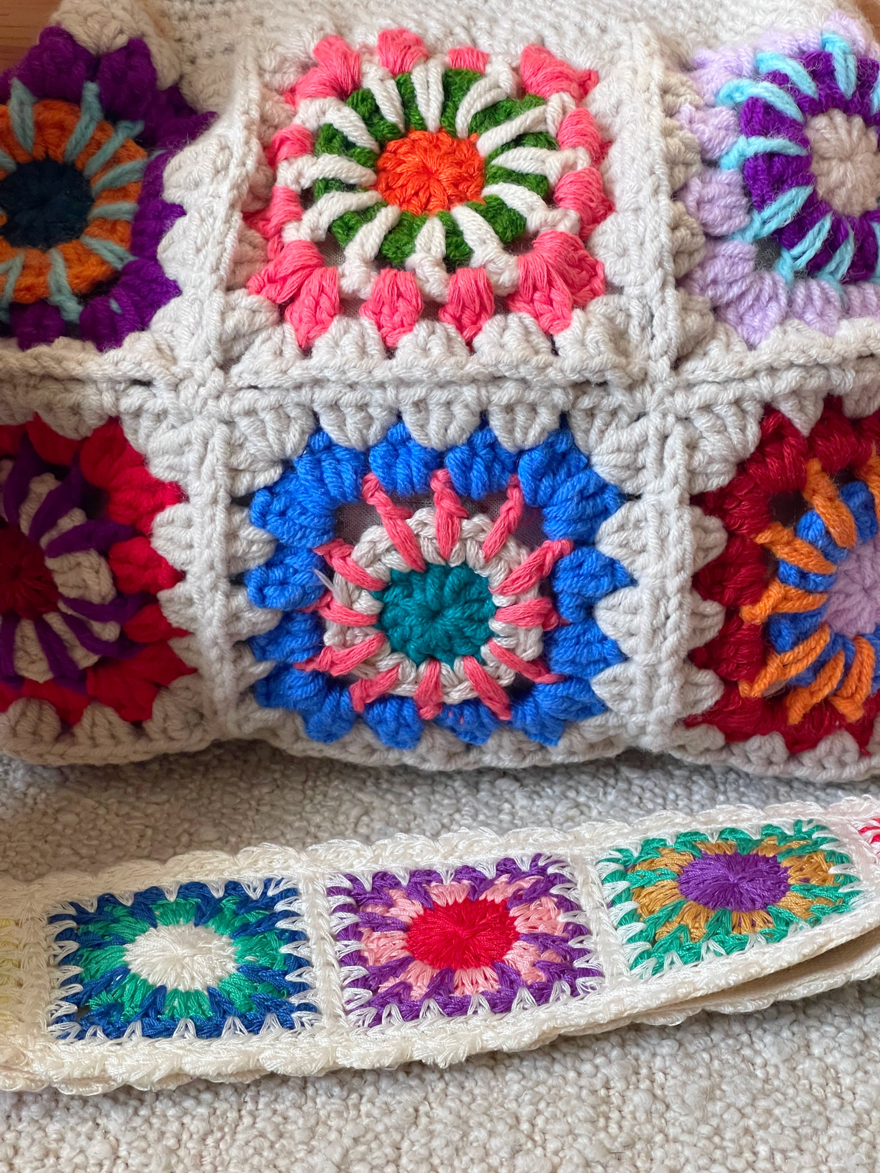 GOLDxTEAL stunning crochet knitted clutch with adjustable shoulder strap.