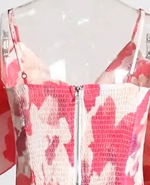 GOLDxTEAL gorgeous floral print bow crop top.