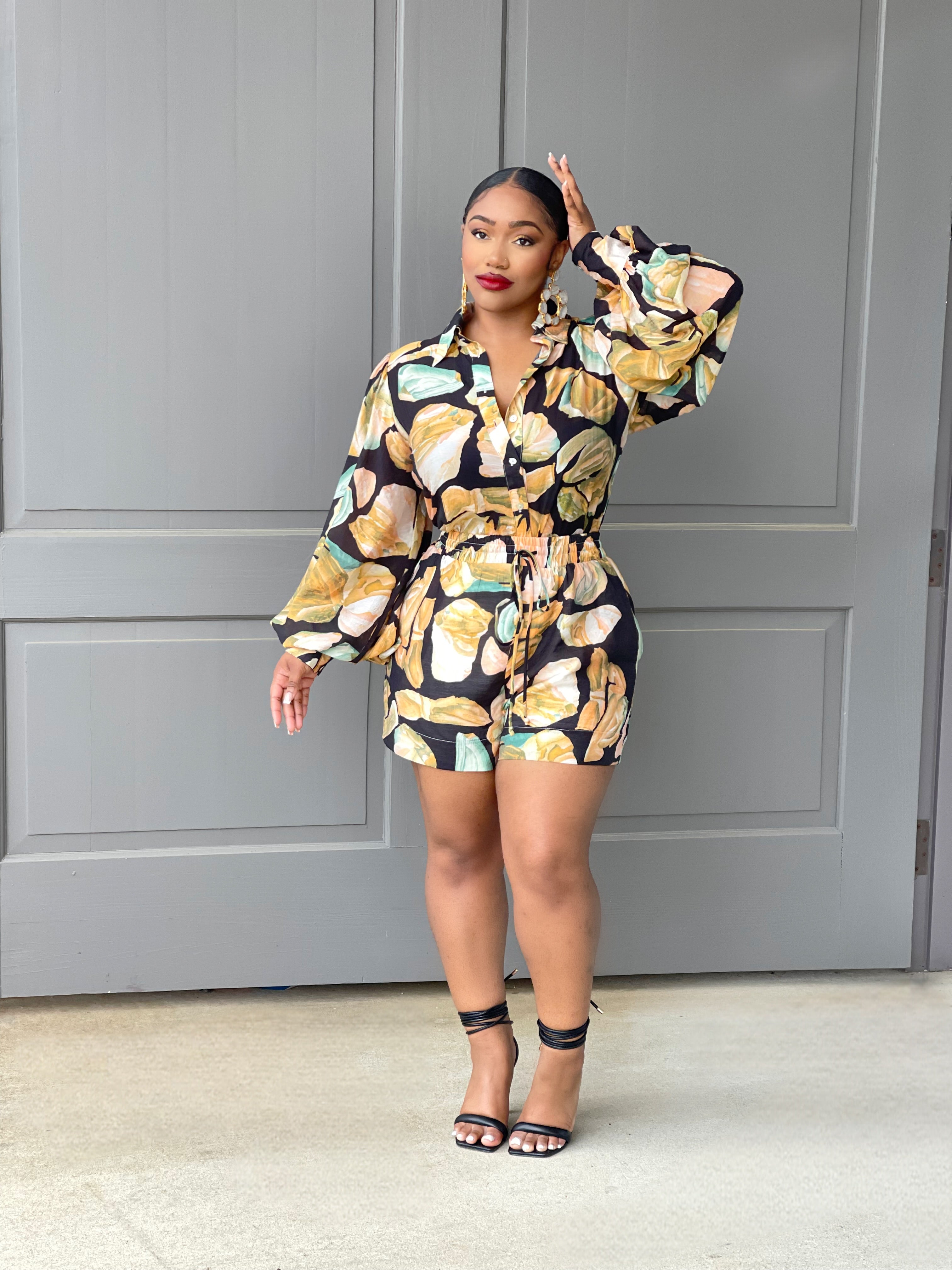 GOLDxTEAL gorgeous short set.