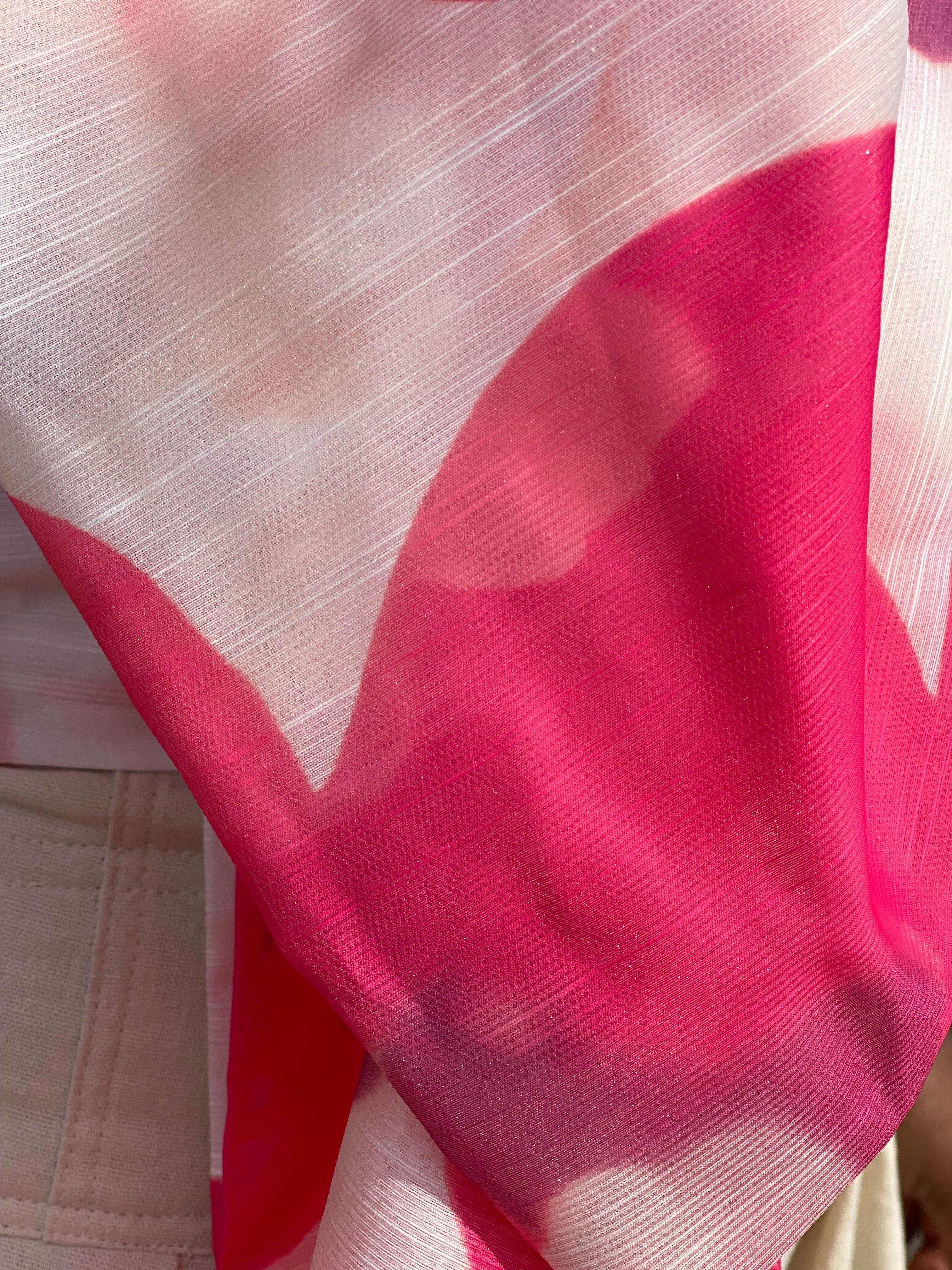 GOLDxTEAL gorgeous floral print bow crop top.