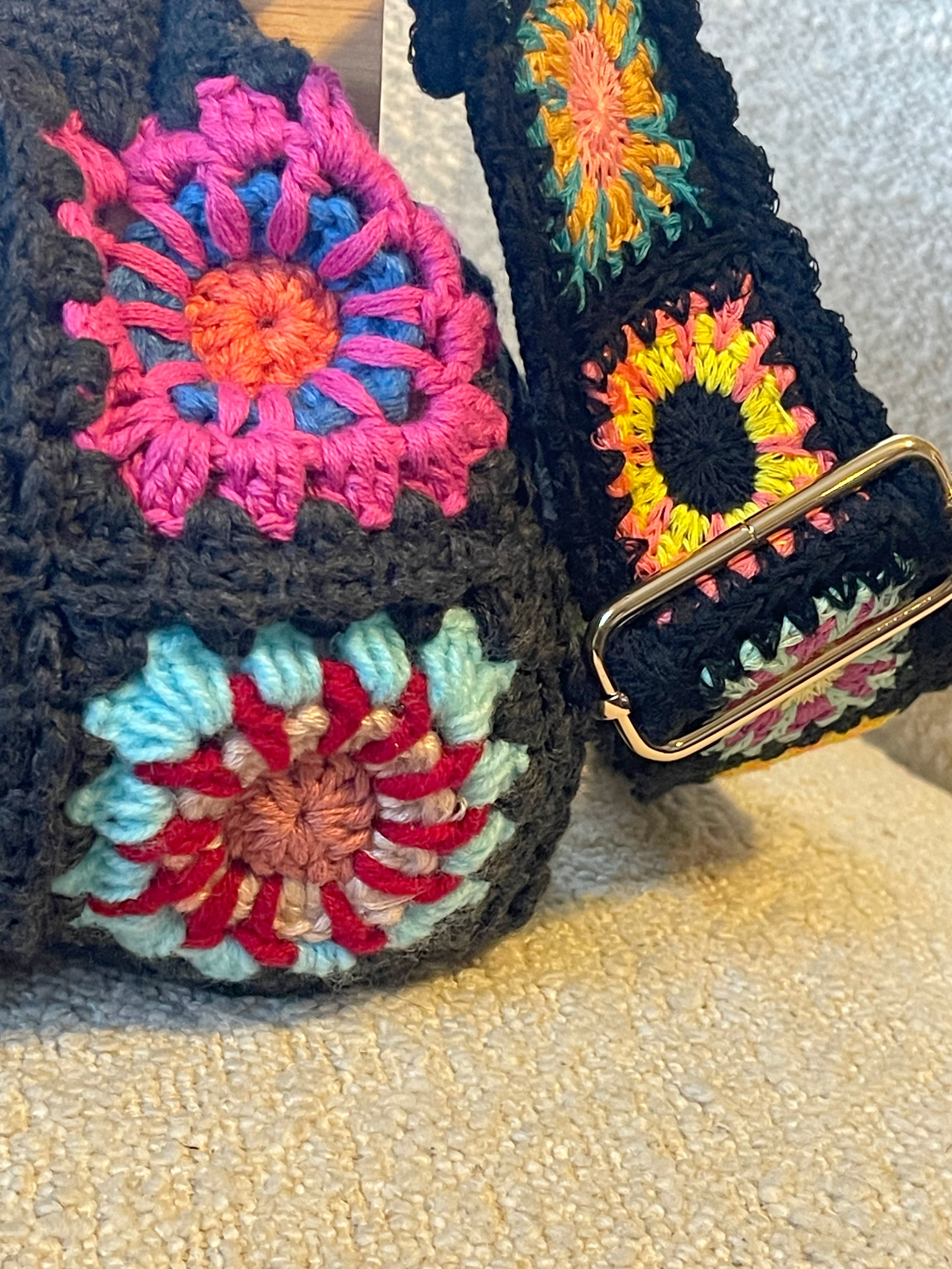 GOLDxTEAL stunning crochet knitted clutch with crochet detachable strap.