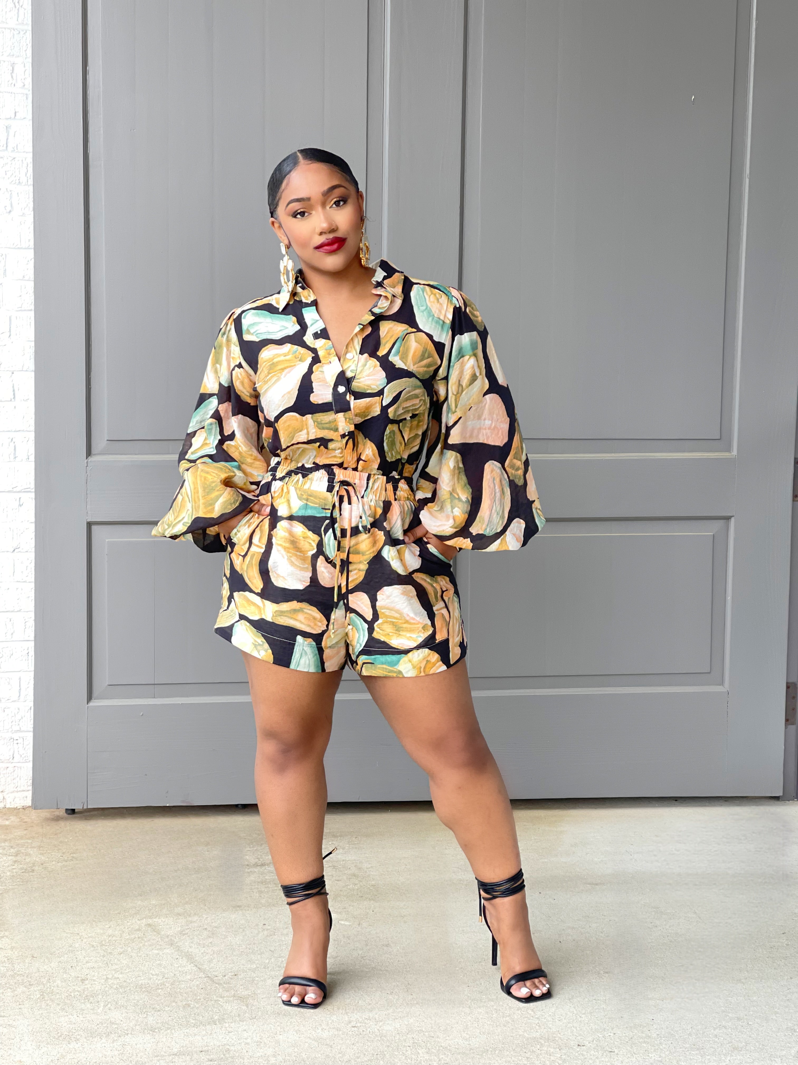 GOLDxTEAL gorgeous short set.