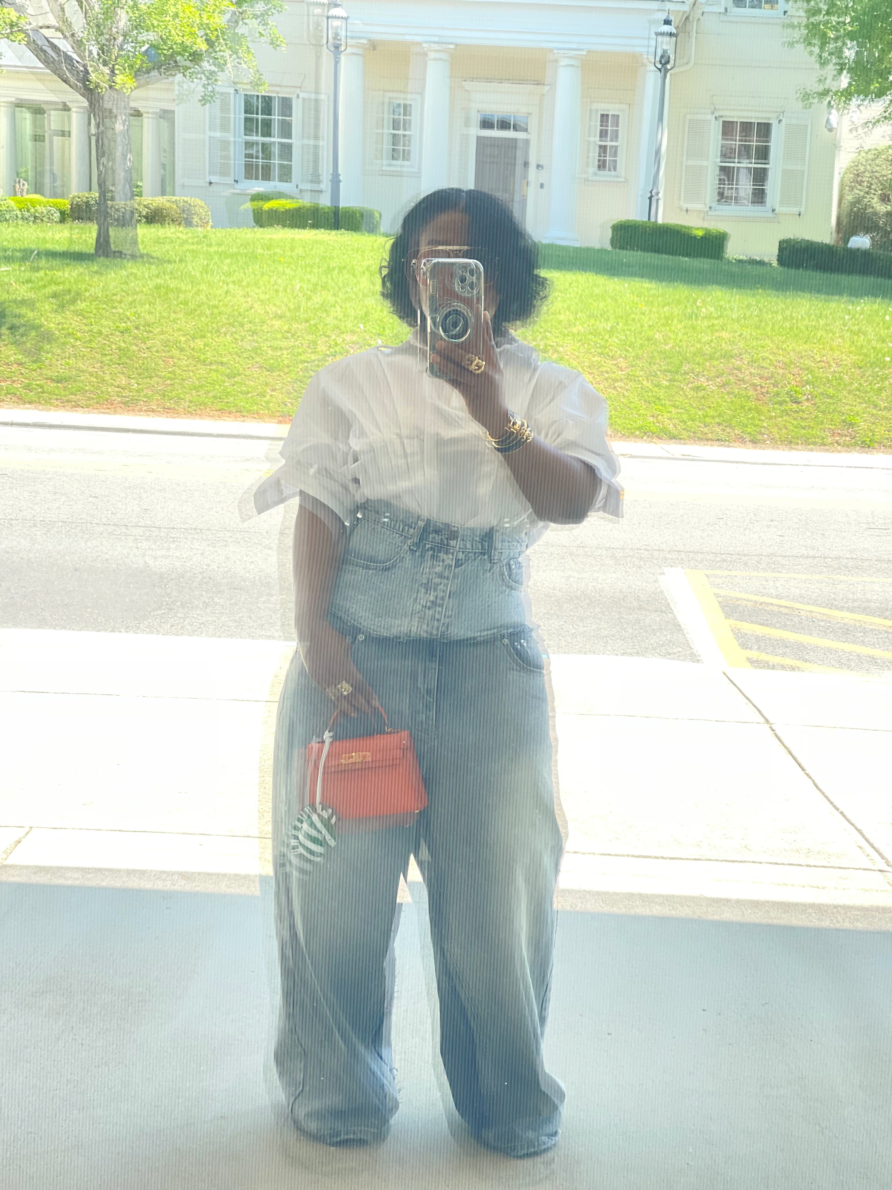 GOLDxTEAL REVAMPLED JEANS.