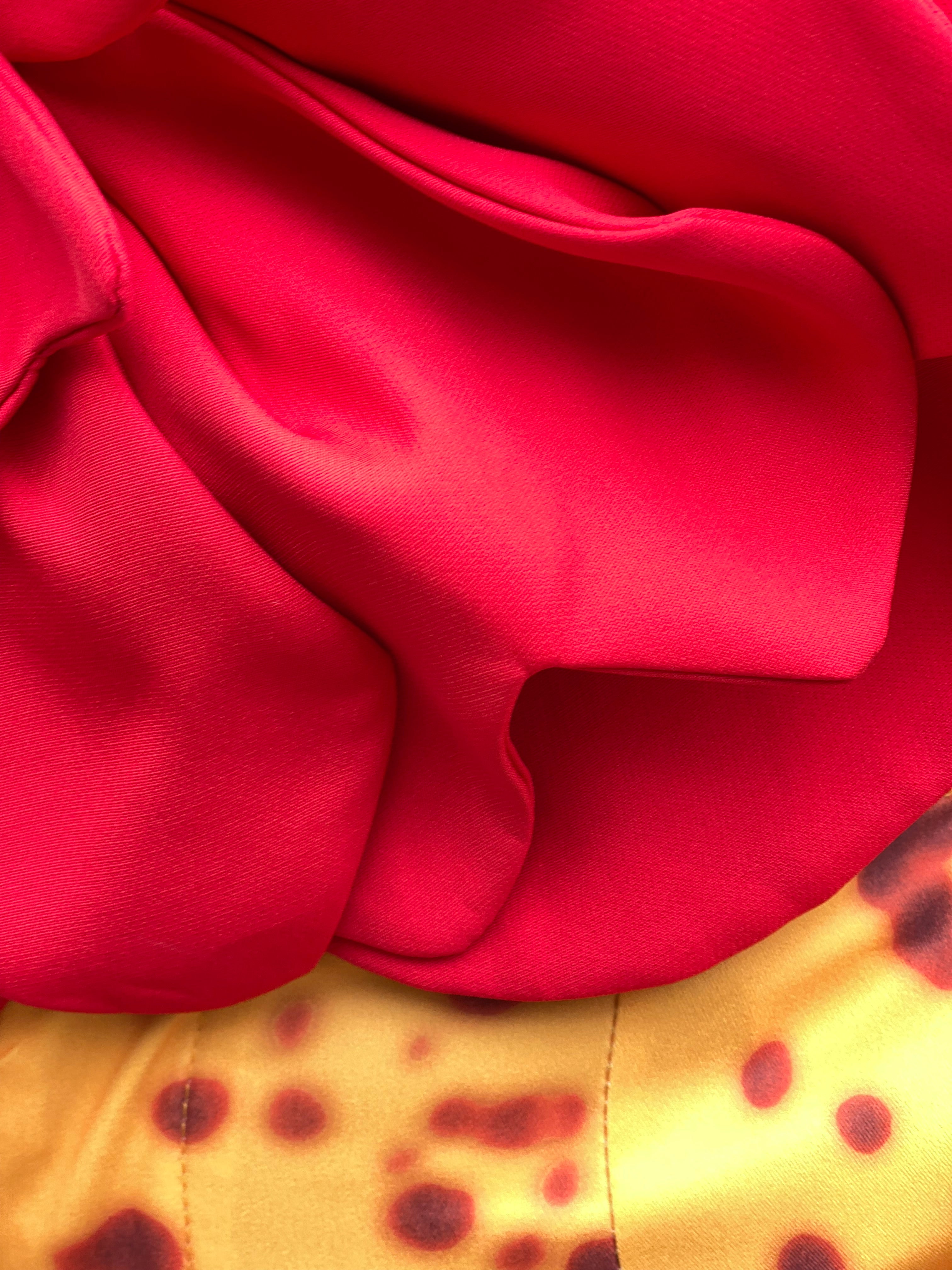 GOLDxTEAL red floral crop top.