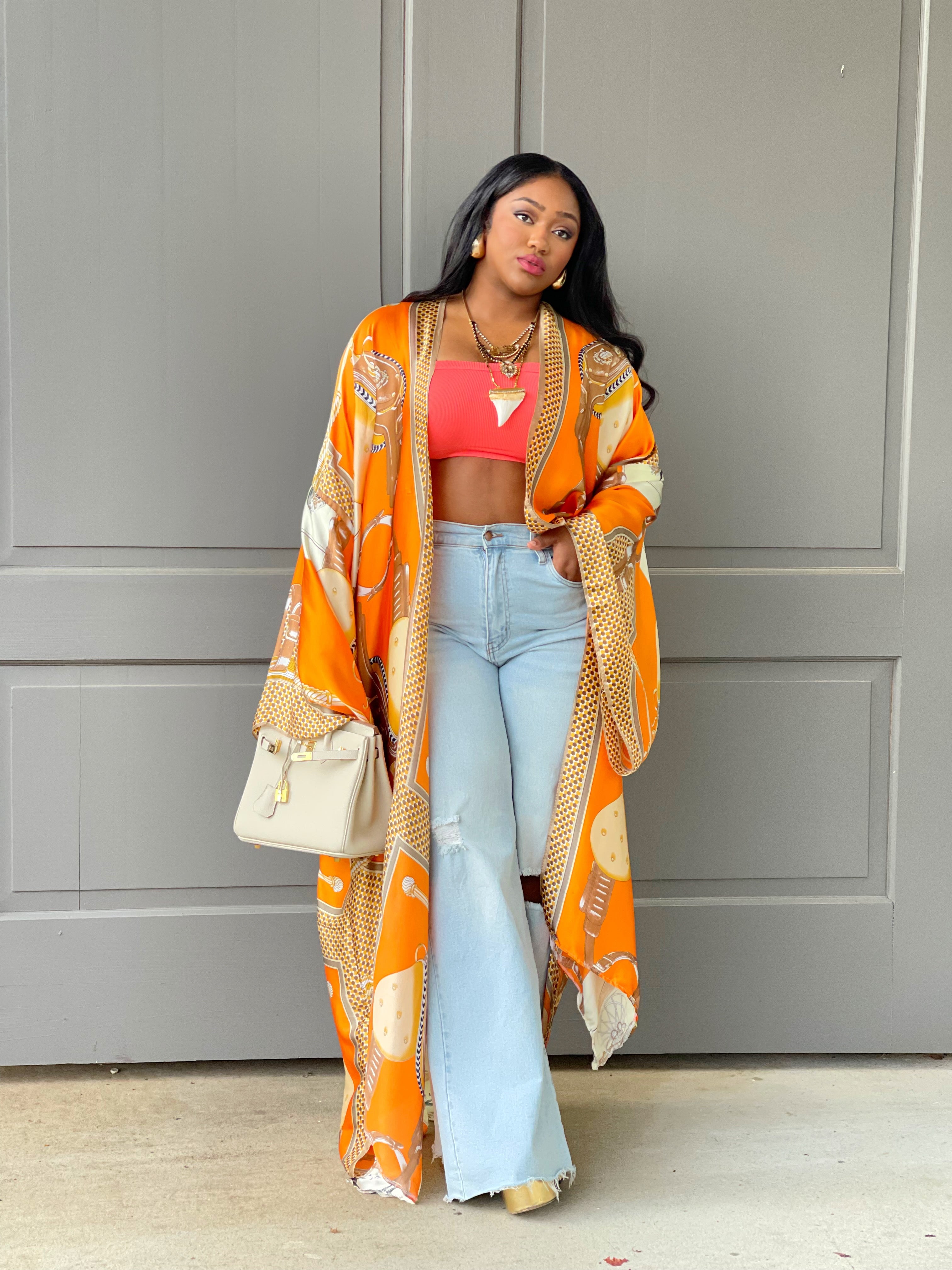 GOLDxTEAL large 18k gold plated drop earrings.