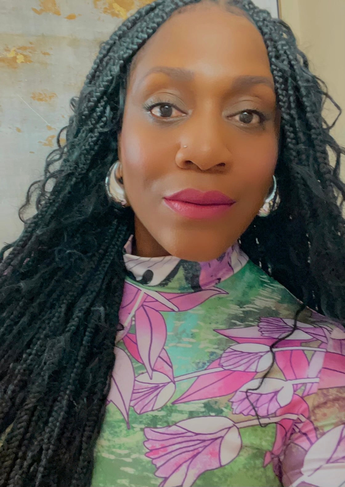 GOLDxTEAL large silver drop earrings.