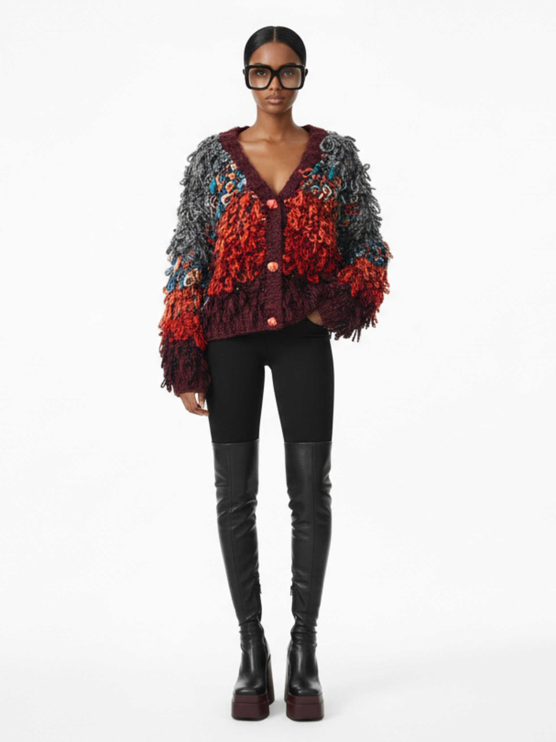 GOLDxTEAL ARTE LOOP CARDIGAN