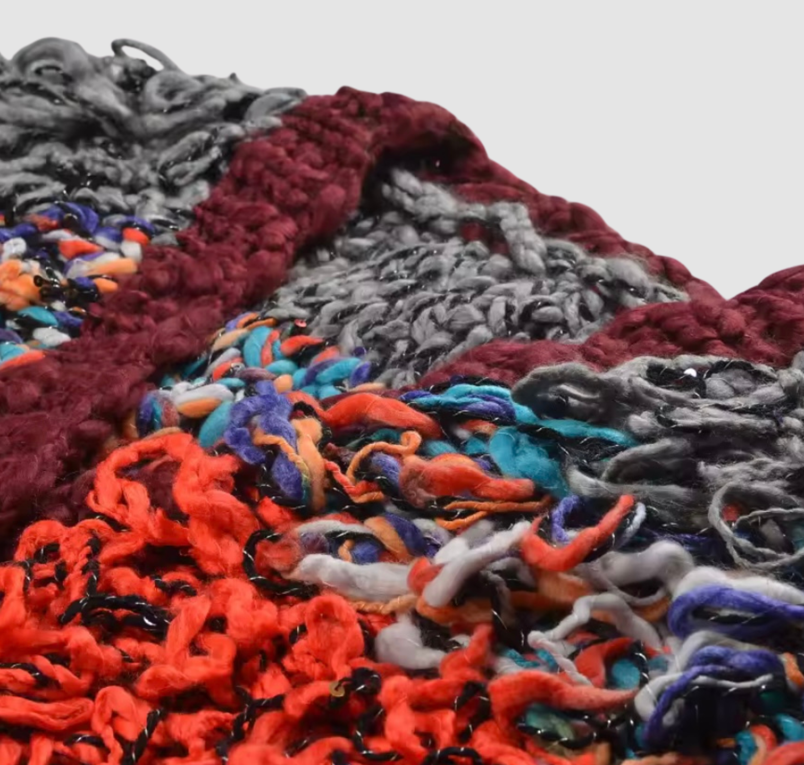 GOLD x TEAL ARTE LOOP DETAILS CARDIGAN