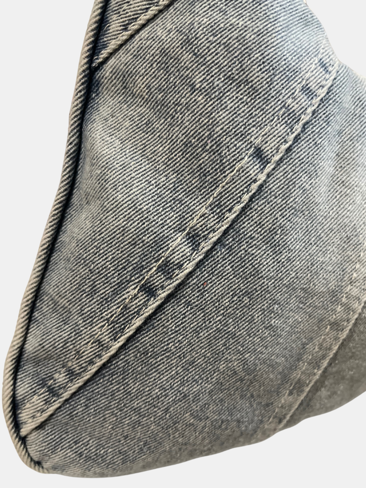 GOLDxTEAL modern denim shoulder bag.