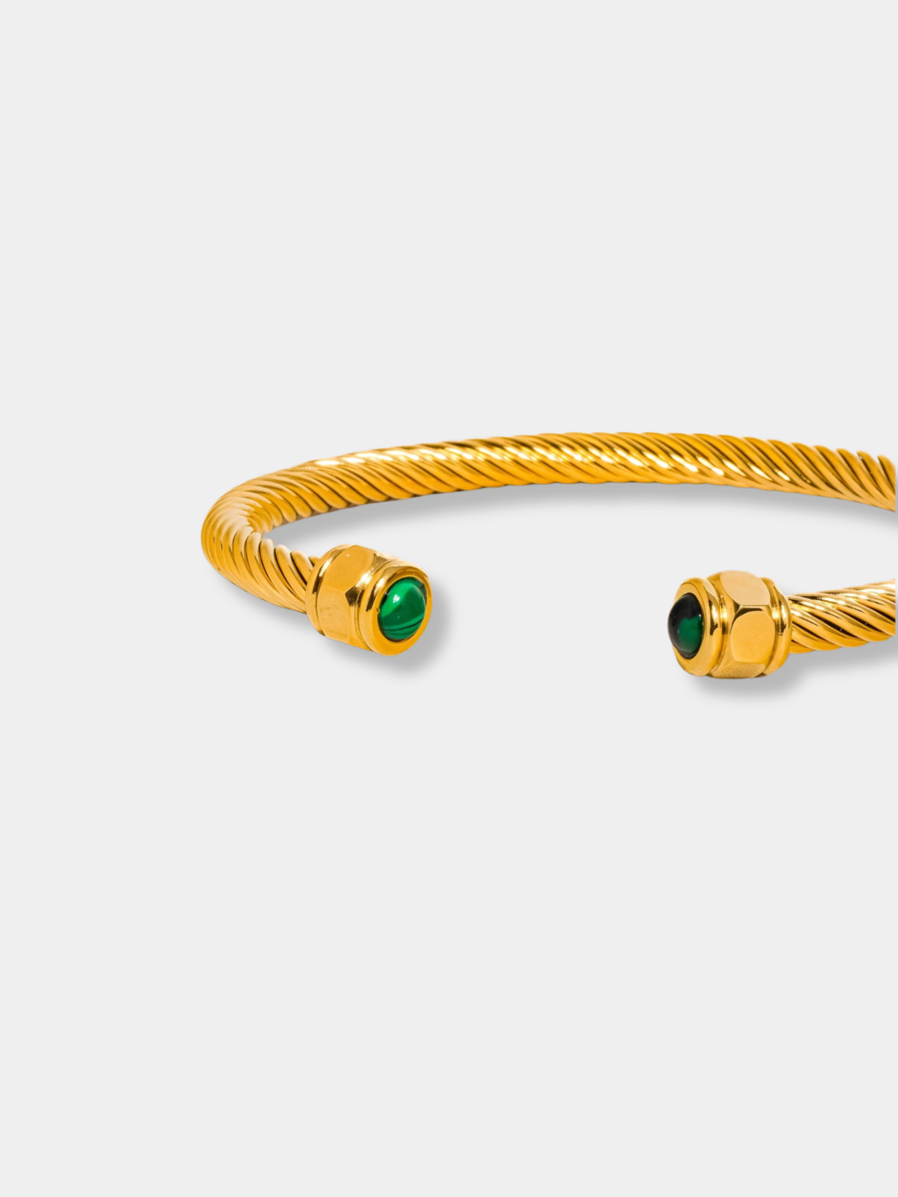 GOLDxTEAL STONE ROPE BRACELET.