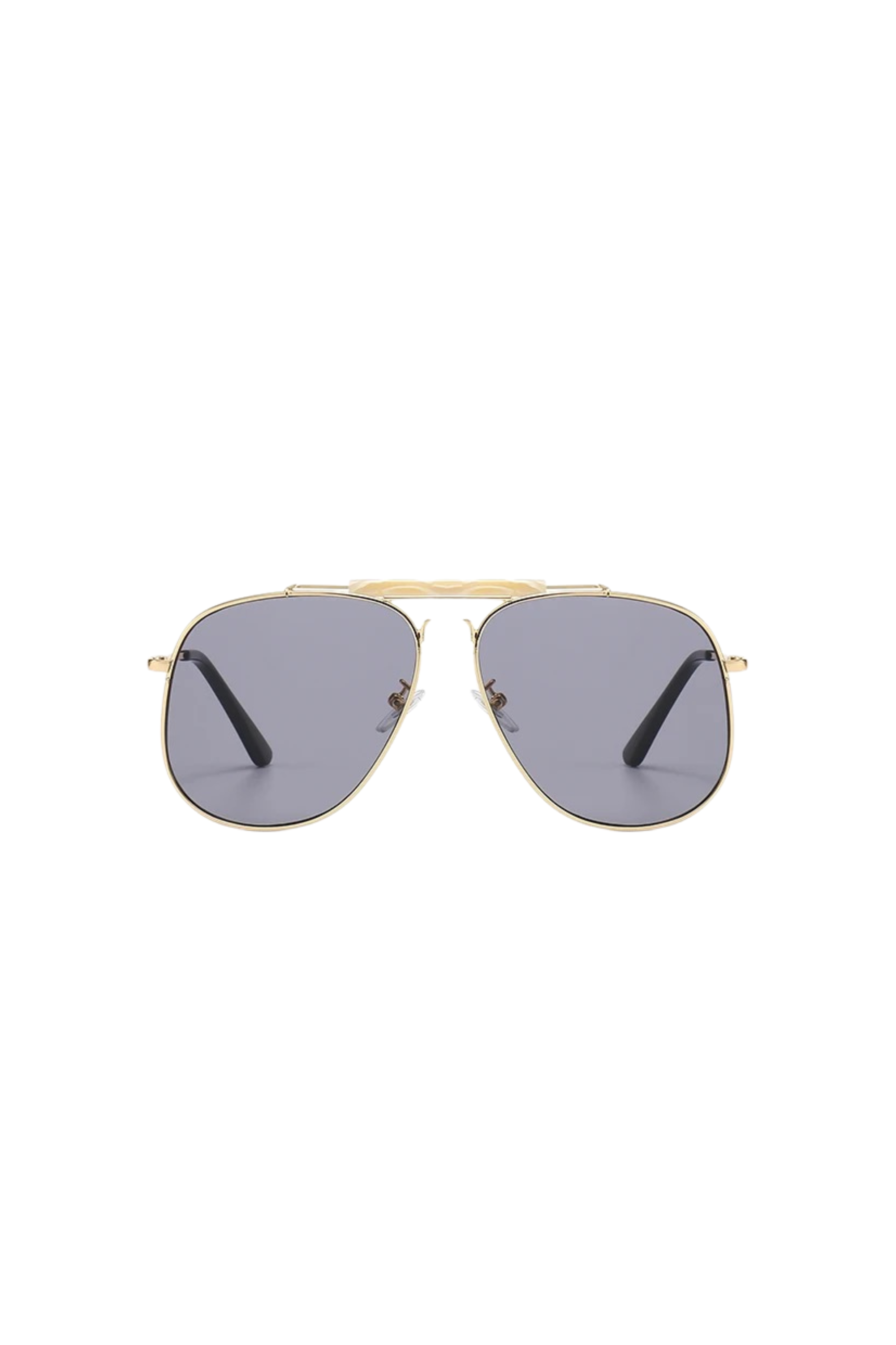 GOLDxTEAL chic aviator sunglasses.