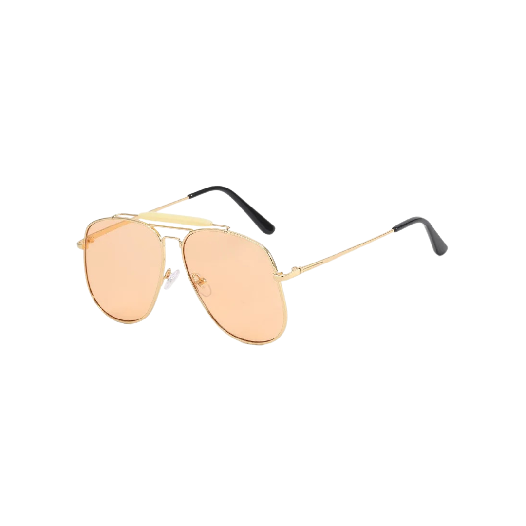 GOLDxTEAL chic aviator sunglasses.