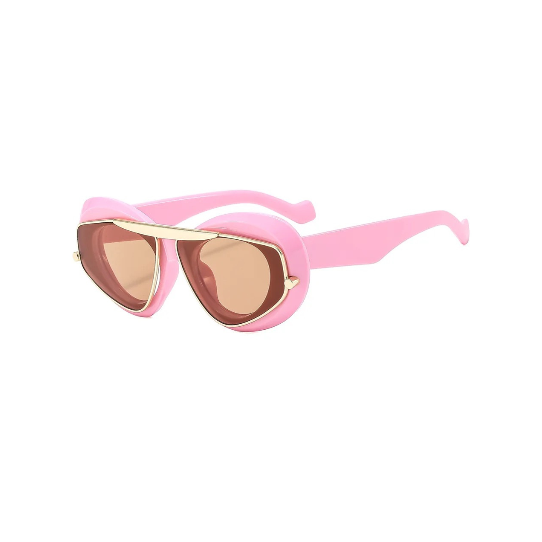 GOLDxTEAL pink sunglasses.