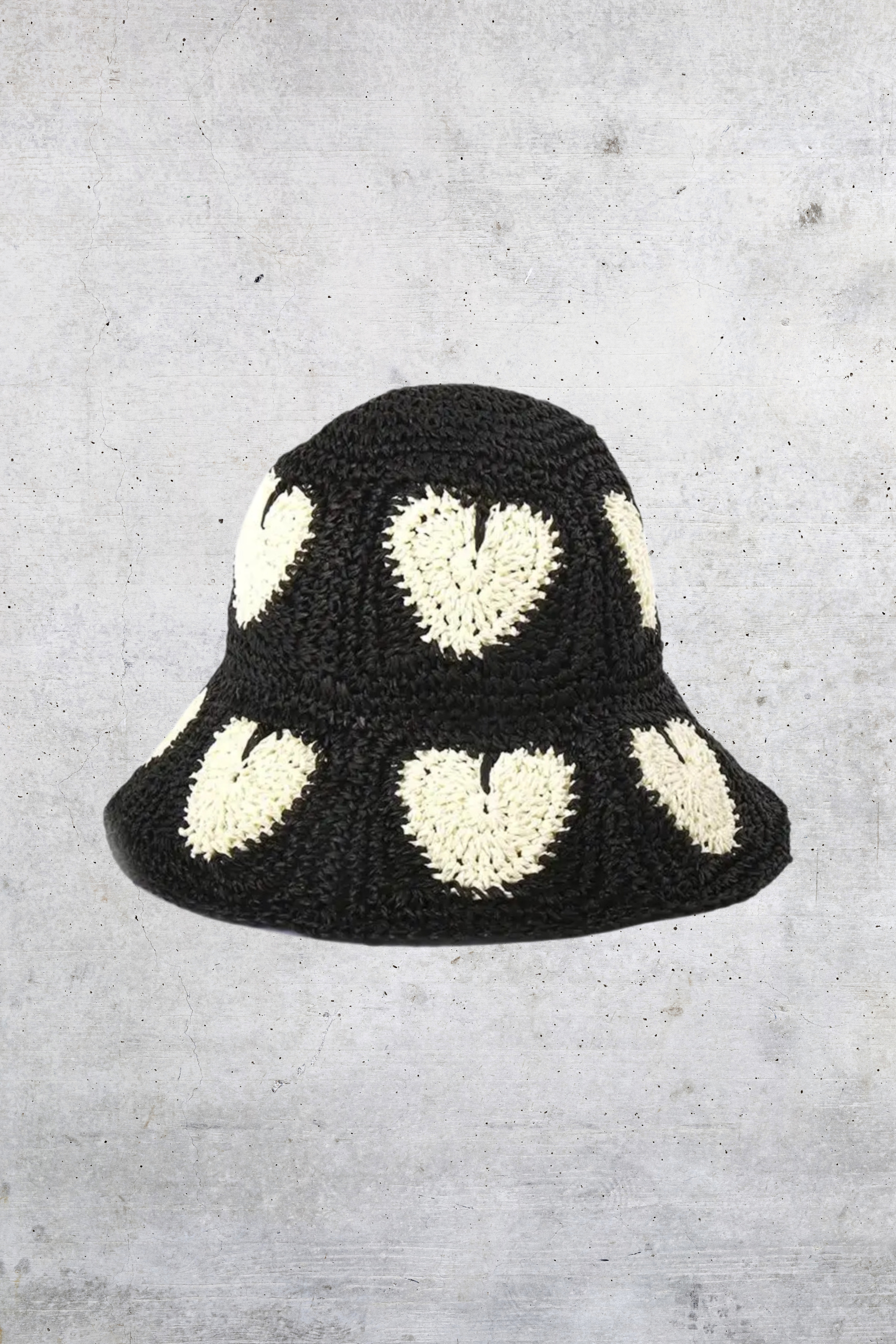 GOLDxTEAL crochet straw bucket hat.