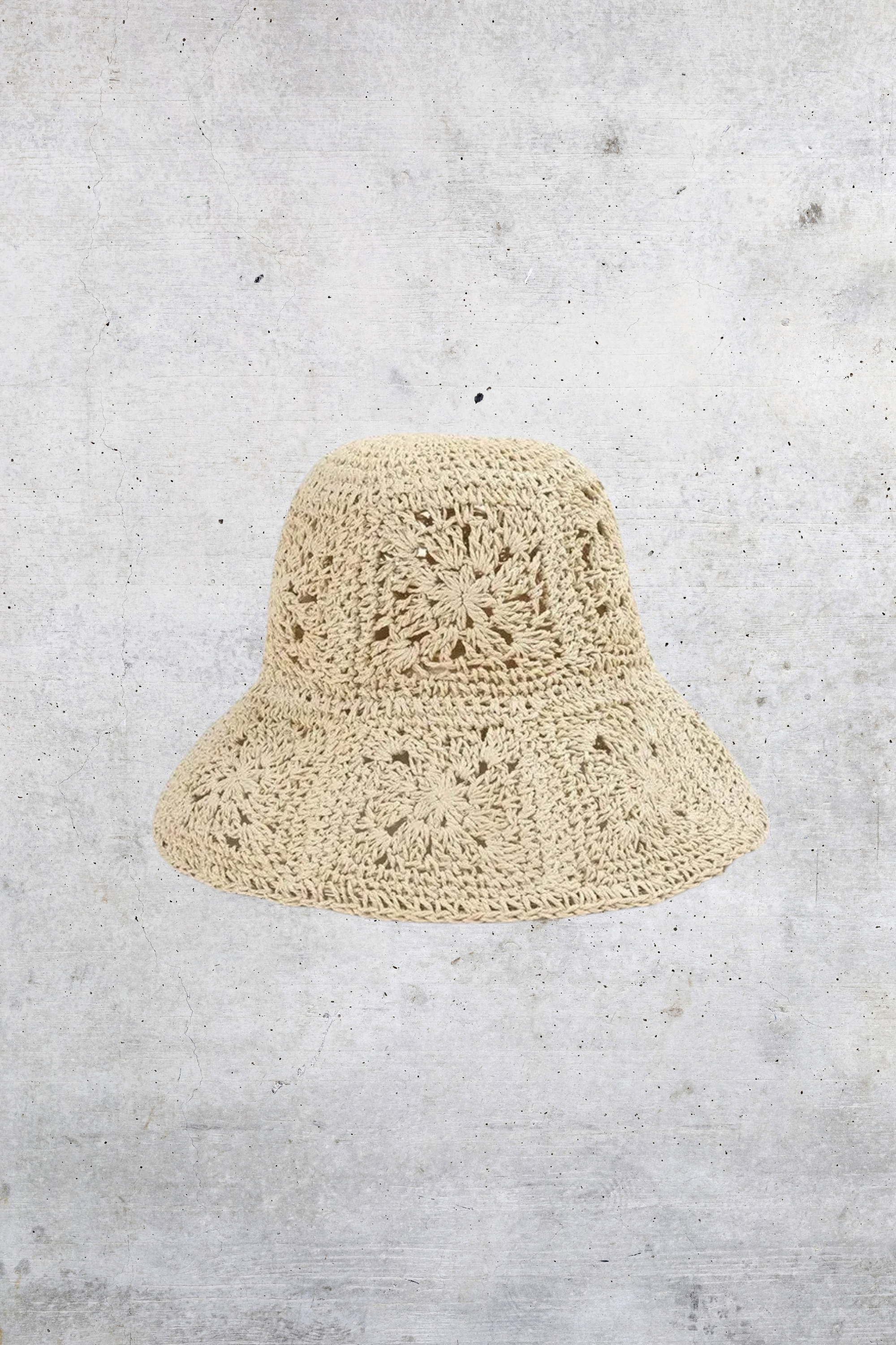 GOLDxTEAL floral straw natural bucket hat.