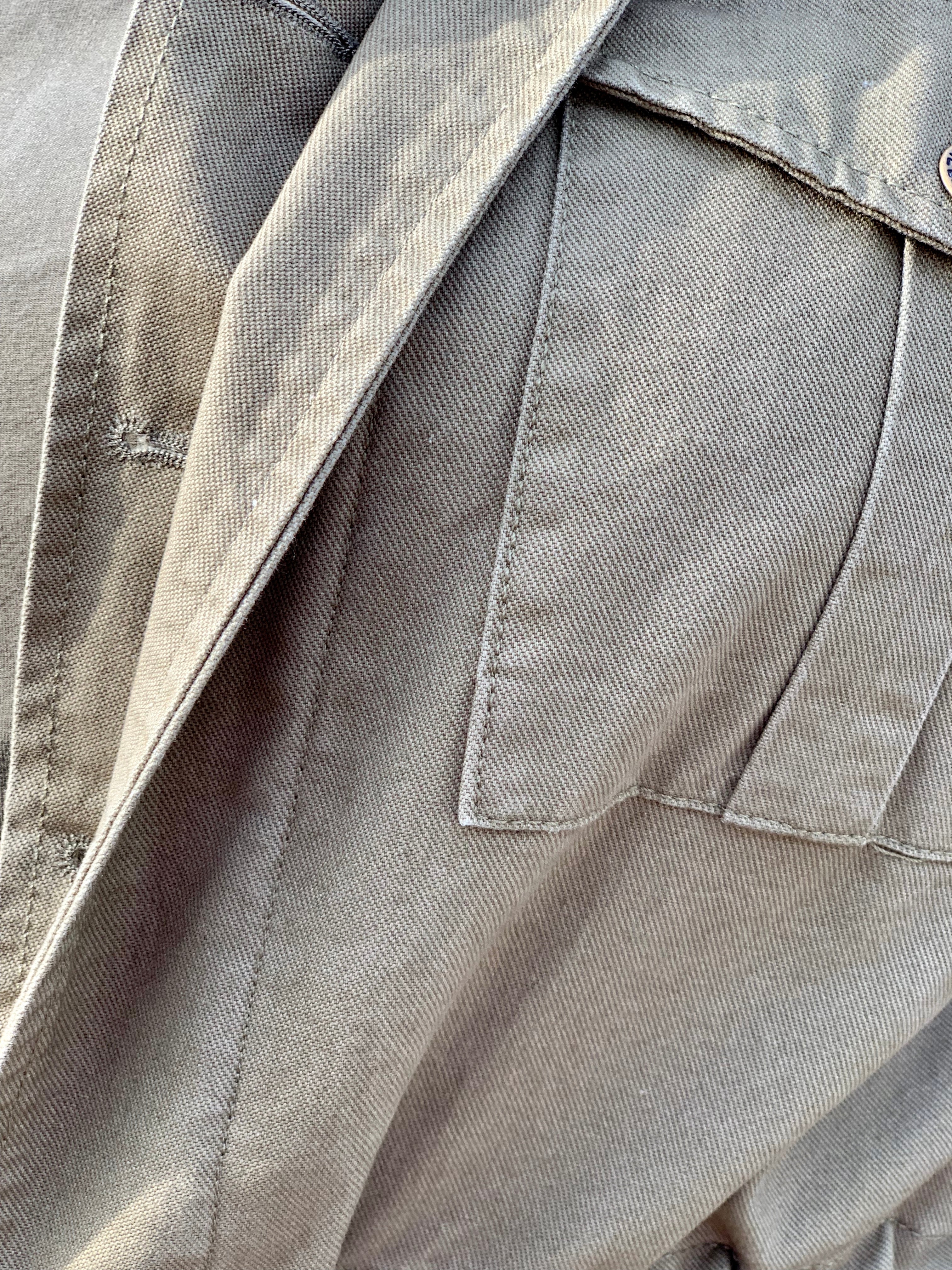 GOLDxTEAL oversized army green jumpsuit. Modern boiler room style jumpsuit.