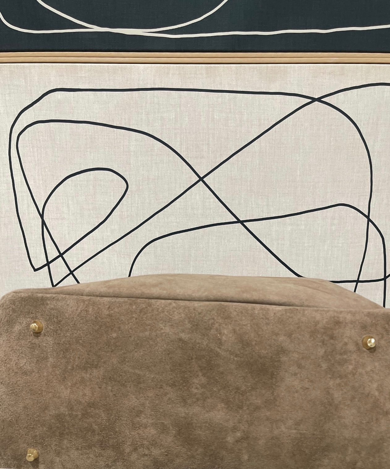 GOLDxTEAL timeless suede leather handbag.