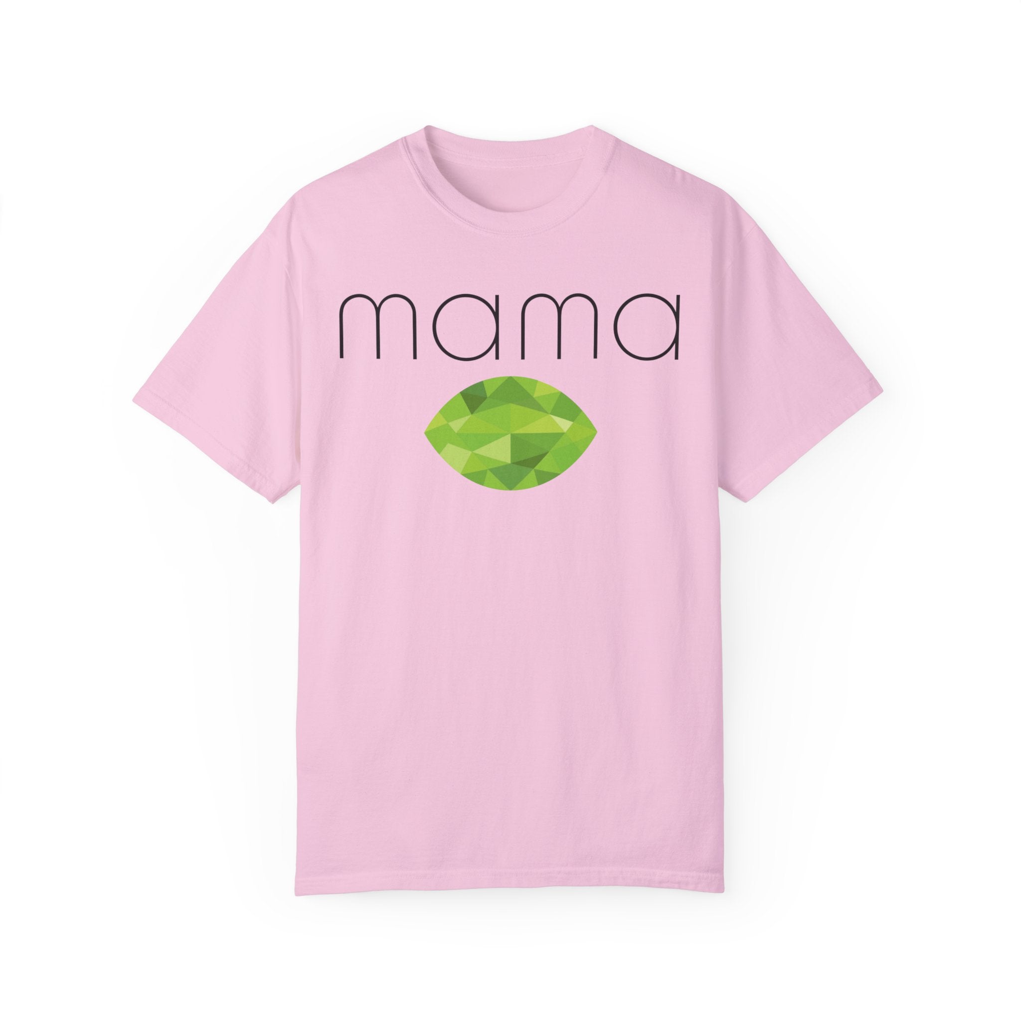 GOLDxTEAL custom mama t-shirt birthstone peridot.