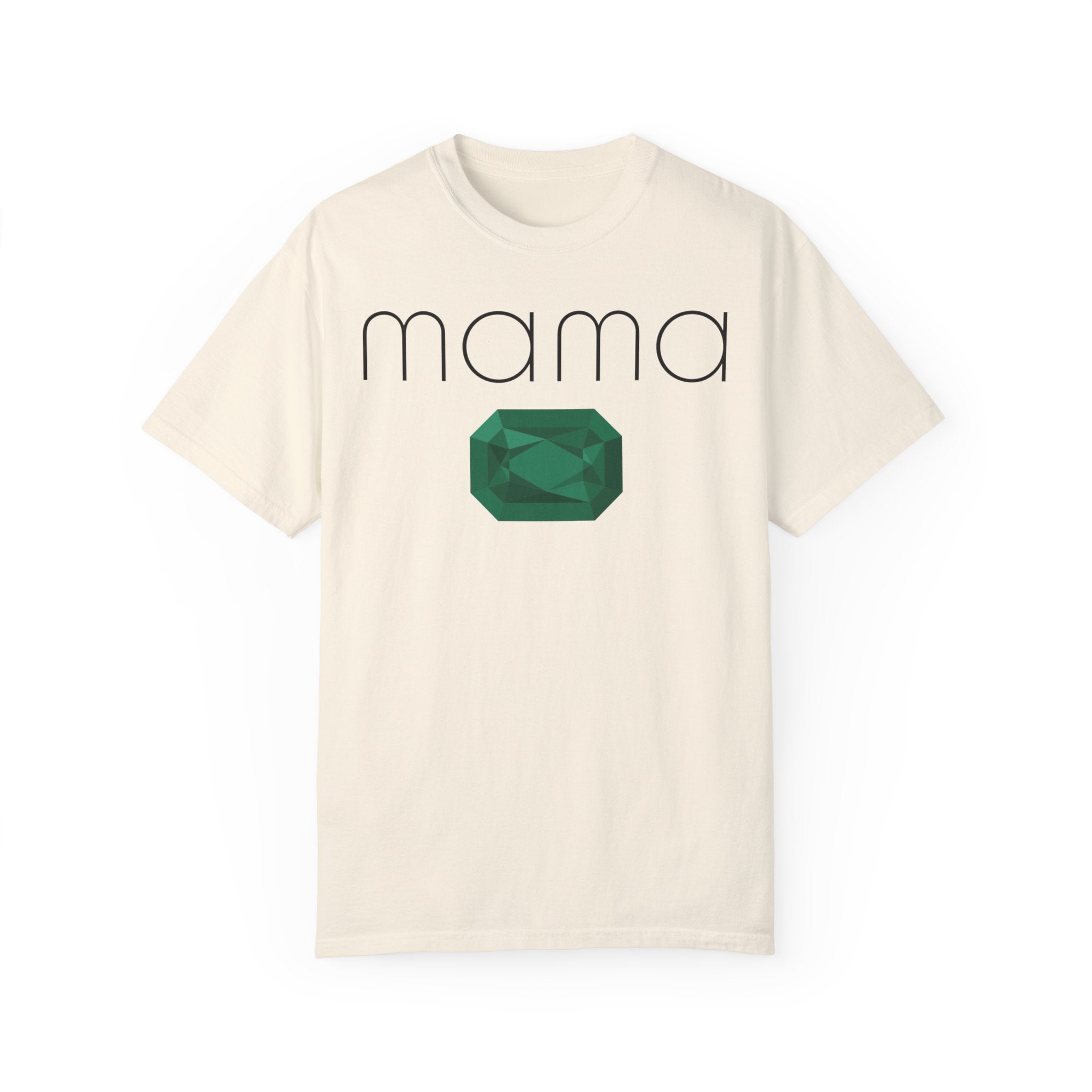 GOLDxTEAL custom mama t-shirt emerald birthstone tee.