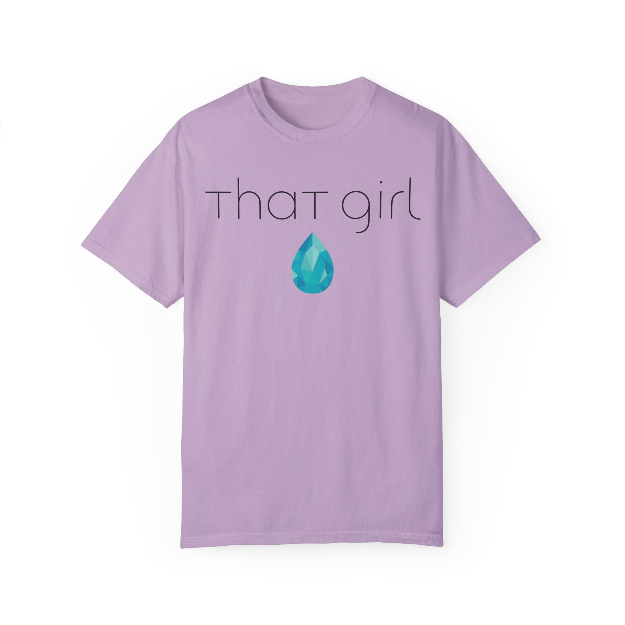 GOLDxTEAL That Girl T-shirt Aquamarine birthstone.