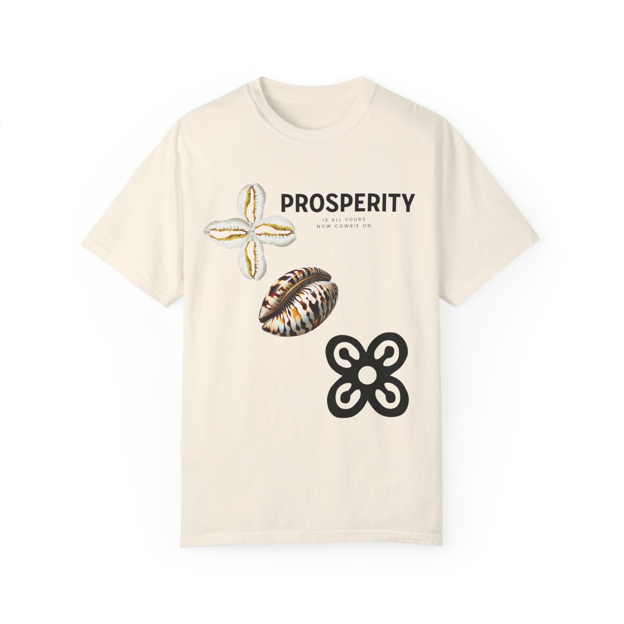 GOLDxTEAL prosperity graphics tee.