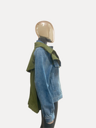 GOLDxTEAL stylish denim and trench style jacket.