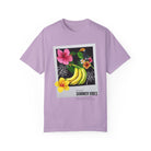 GOLDxTEAL bold tropical graphic t-shirt.