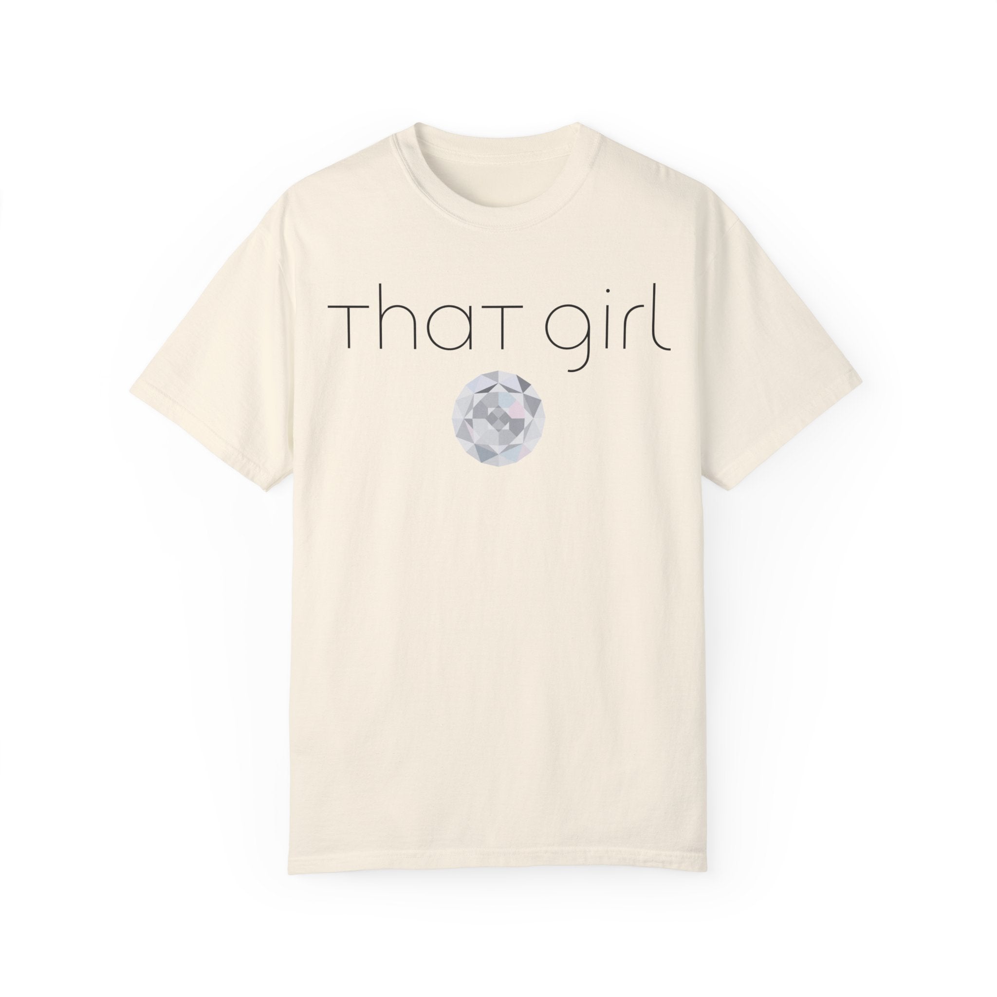 GOLDxTEAL That Girl T-shirt diamond birthstone.