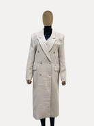 GOLDxTEAL stylish and chic 2pc long overcoat with matching short vest.