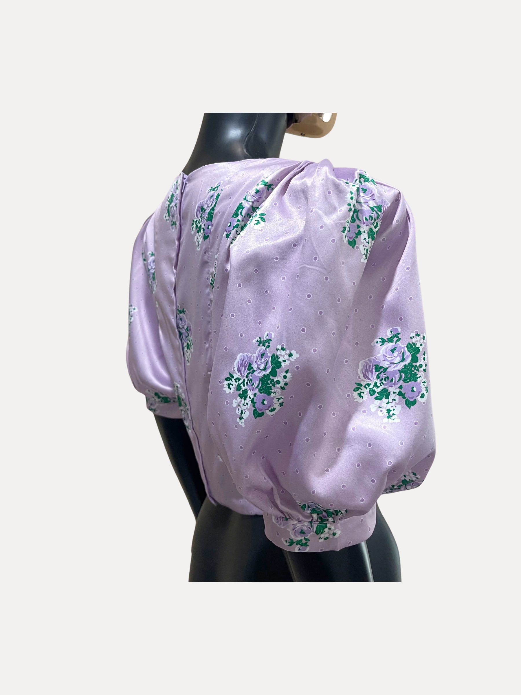 GOLDxTEAL gorgeous lavender floral printed bustier top.