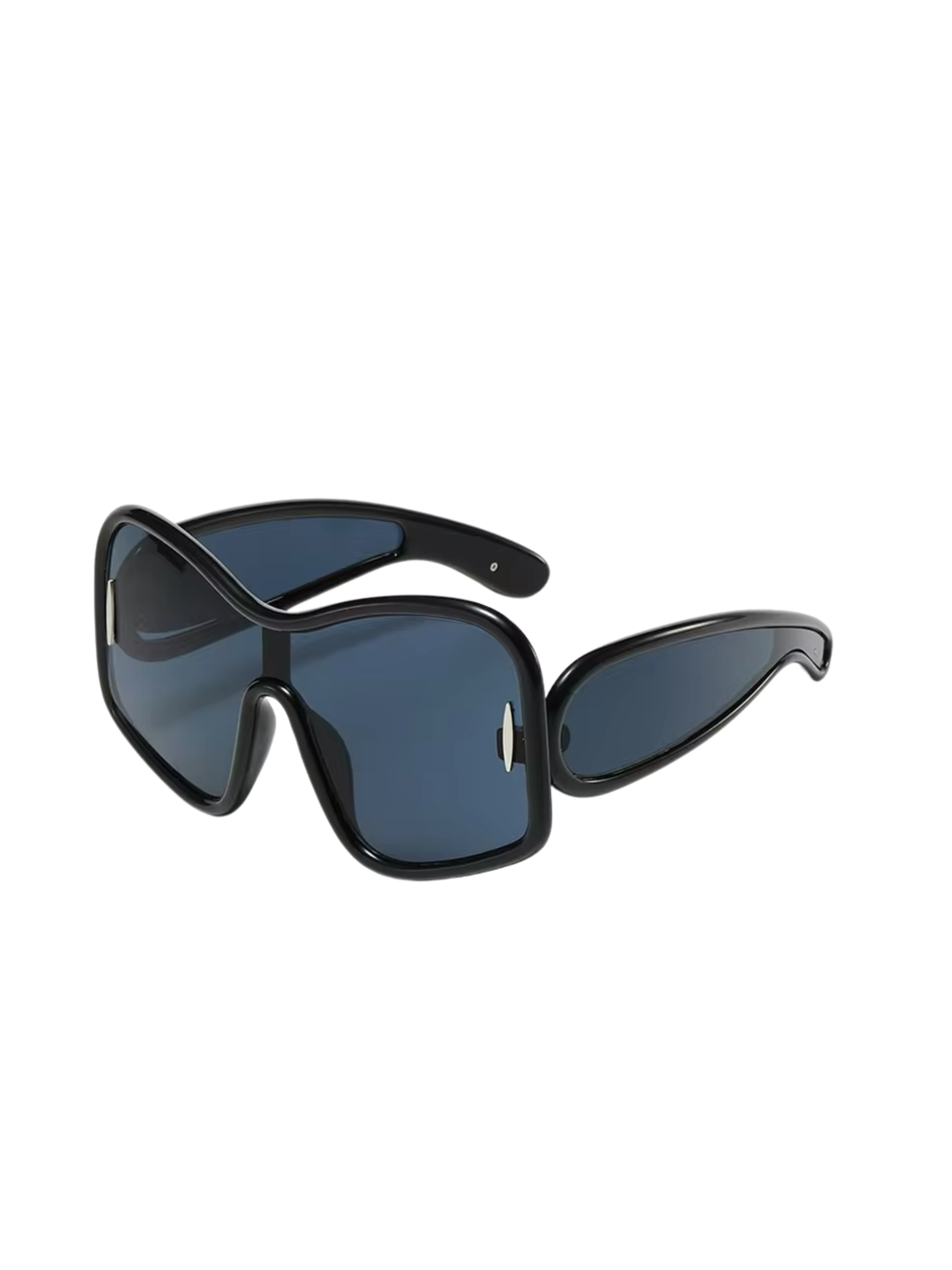GOLDxTEAL black oversized fashion sunglasses.