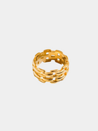 GOLDxTEAL chic and stylish 18k gold plated chain ring.