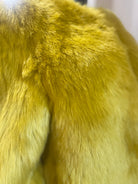 GOLDxTEAL gorgeous two toned faux fur jacket.