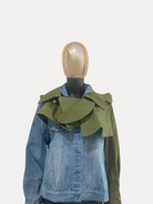 GOLDxTEAL stylish denim and trench style jacket.