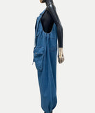 GOLDxTEAL denim blue oversized jumpsuit.