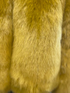 GOLDxTEAL gorgeous two toned fluffy faux fur jacket.