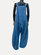 GOLDxTEAL denim blue oversized jumpsuit.