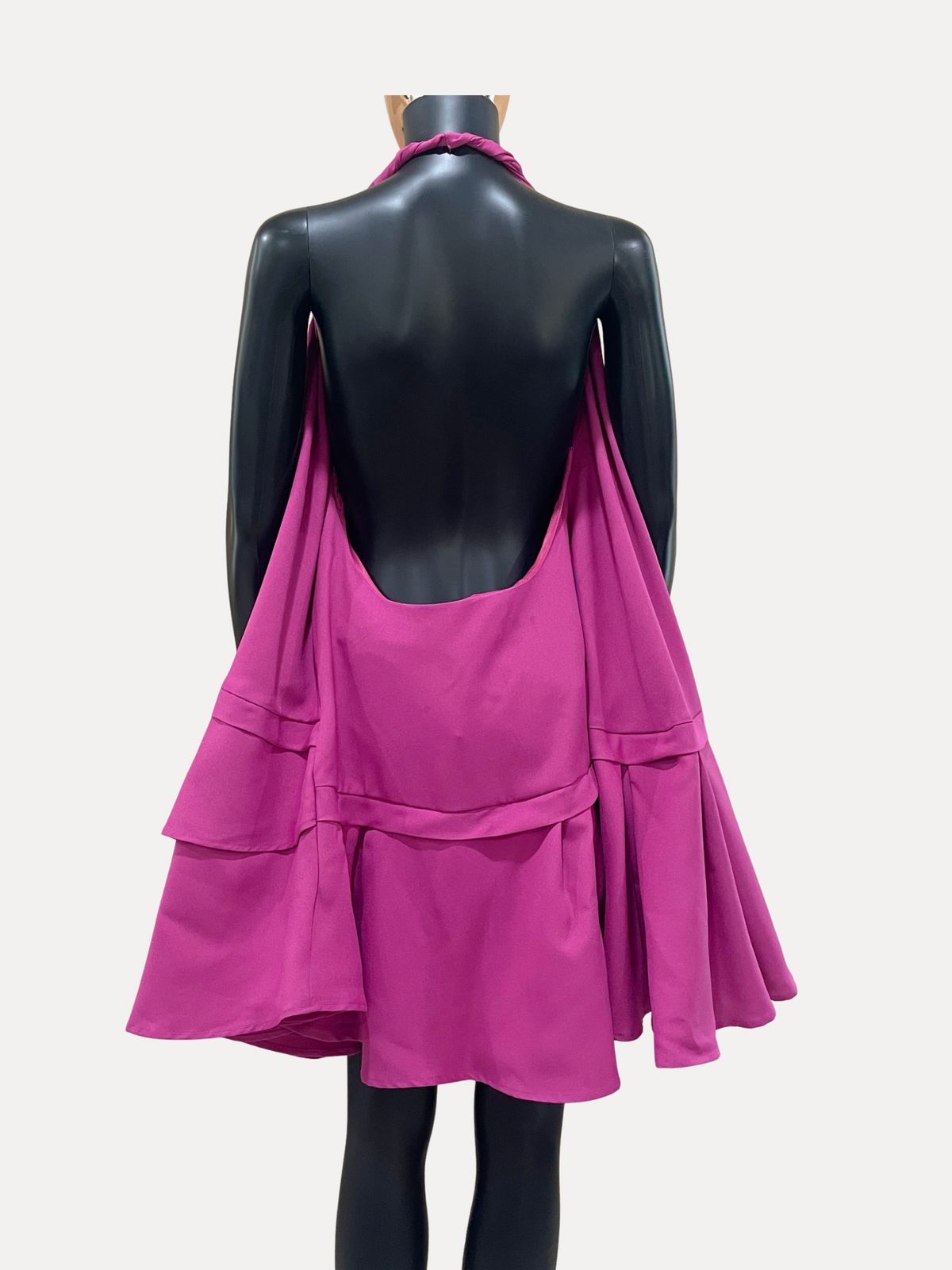Magenta Ruffle Dress – GOLD x TEAL