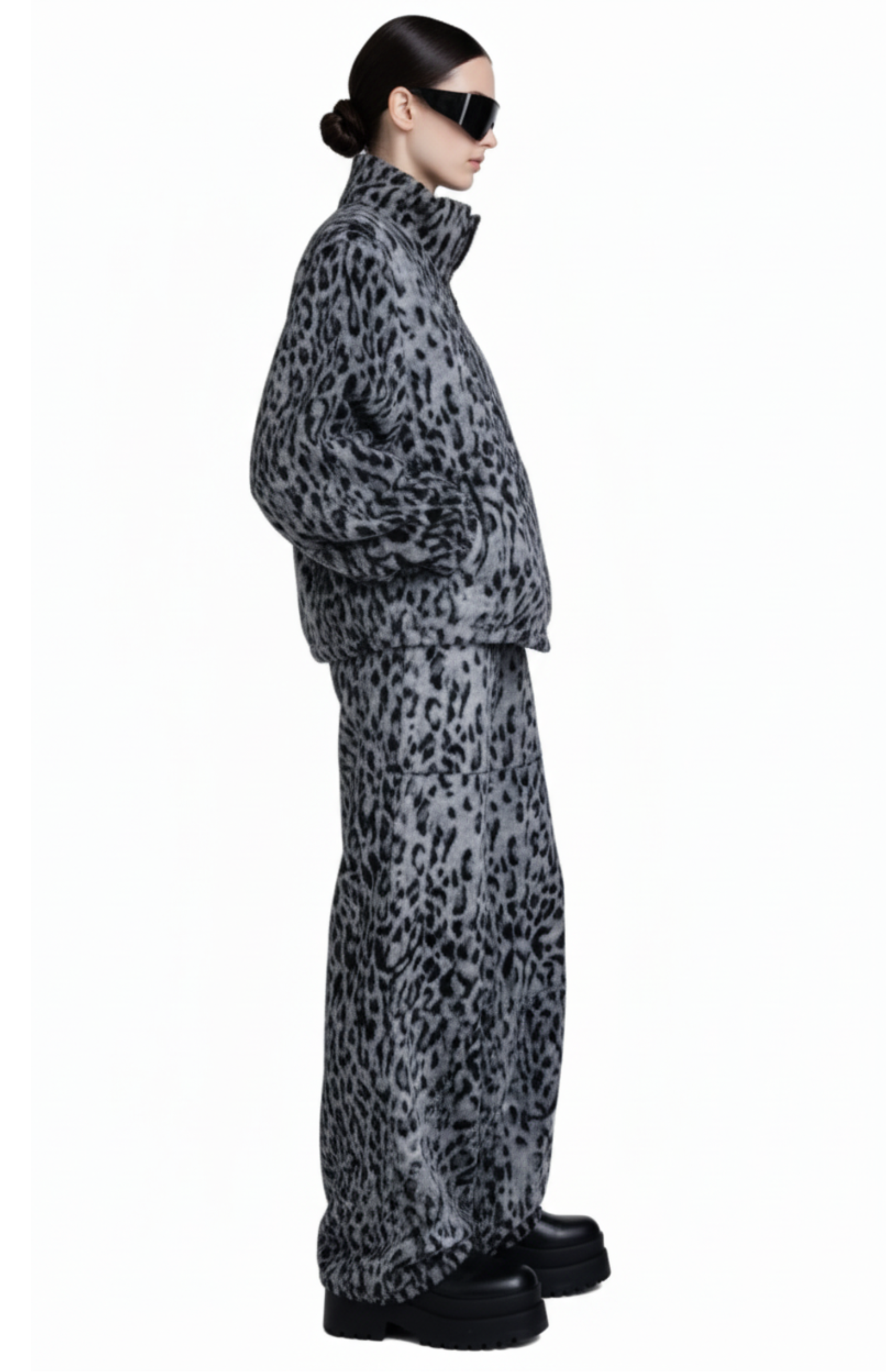 Side view of the Savanna Off-Duty Set highlighting the relaxed silhouette and elevated lounge styling by GOLD x TEAL.