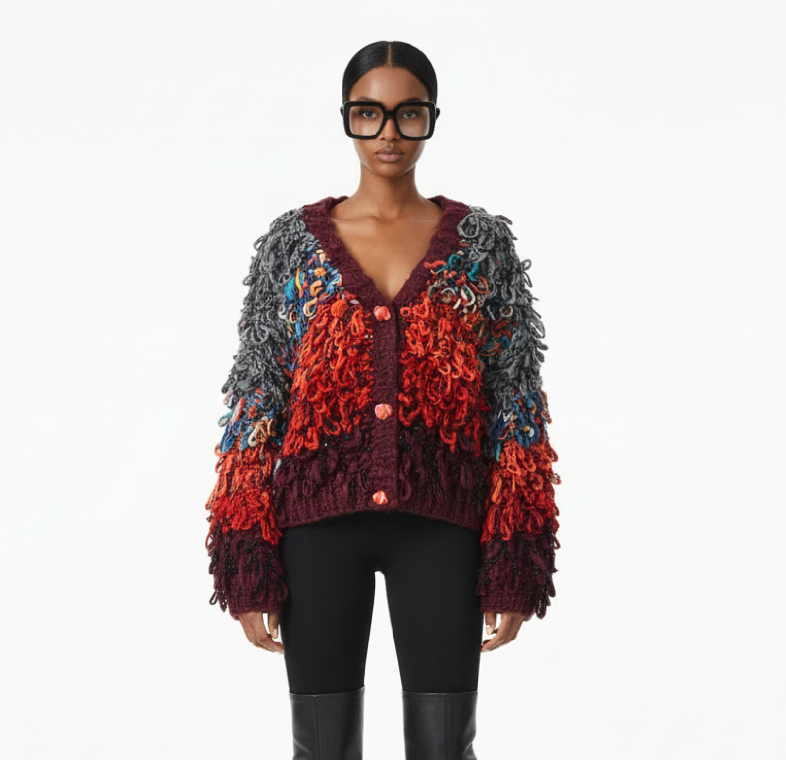 GOLDxTEAL ARTE LOOP CARDIGAN