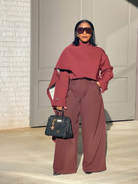 Astra Crop Cape Jacket in bordeaux, front view, architectural cape design by GOLD x TEAL.