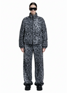 Savanna Off-Duty Set featuring a relaxed zip-front jacket and wide-leg lounge pants in a luxe cotton-blend fabric by GOLD x TEAL.