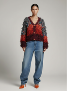 GOLDxTEAL ARTE LOOP CARDIGAN