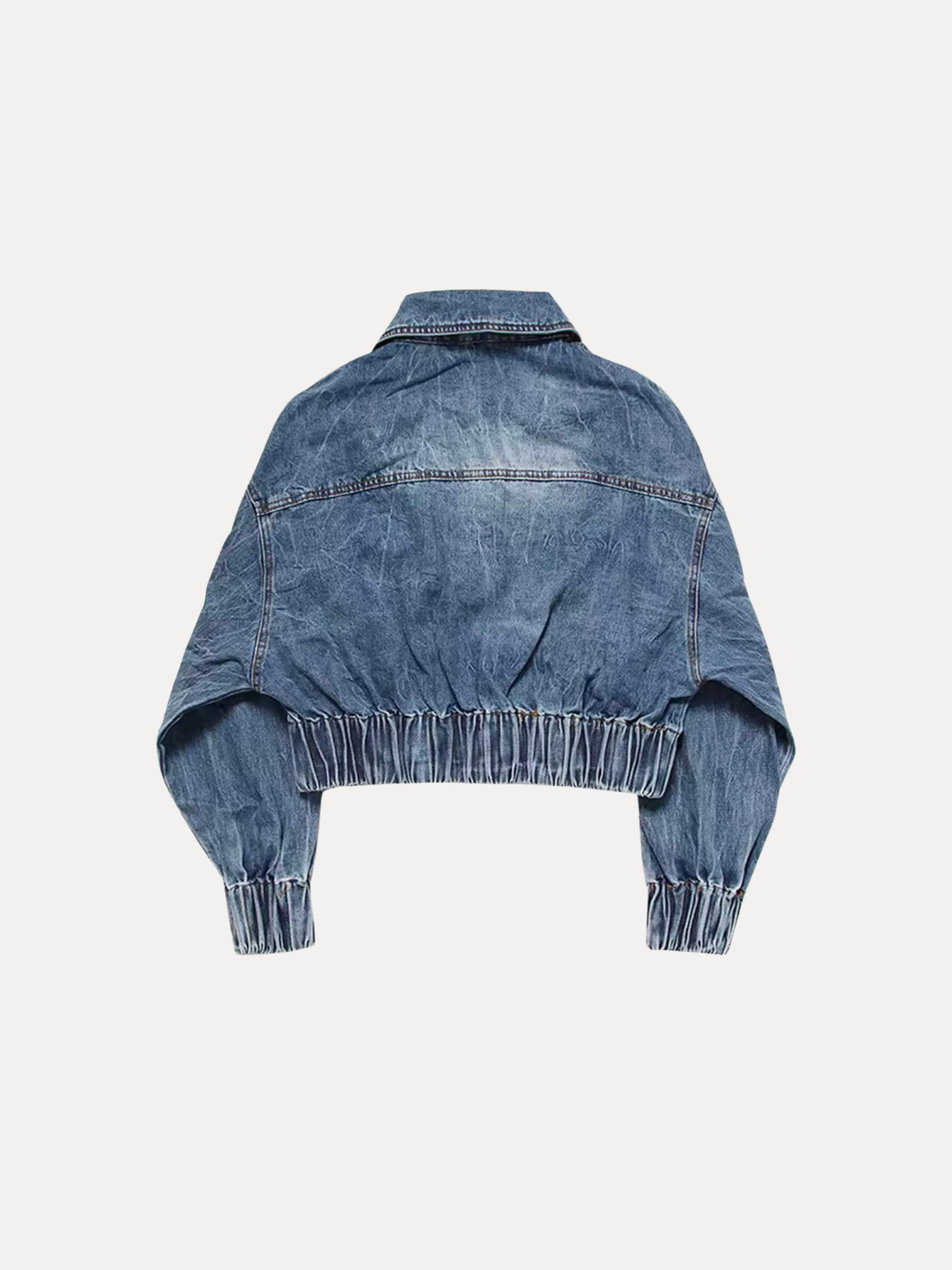 GOLDxTEAL Stylish cropped denim jacket. 