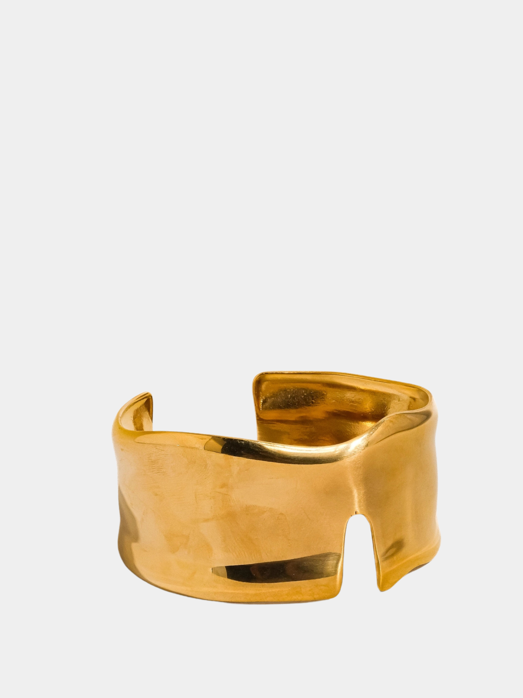 GOLDxTEAL chic 18k gold plated cuff bangle.