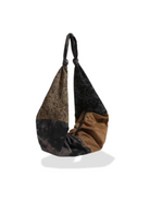 GOLDxTEAL stylish patchwork hobo handbag.