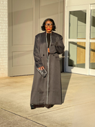 GOLDxTEAL stylish tailored deconstructed trench coat.