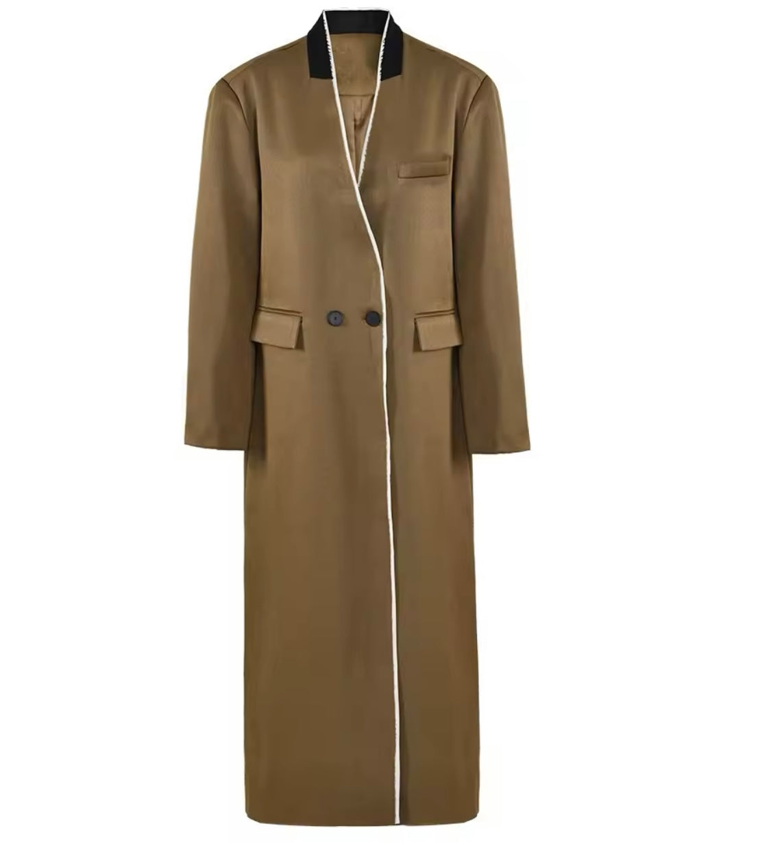 GOLDxTEAL stylish tailored deconstructed trench coat.