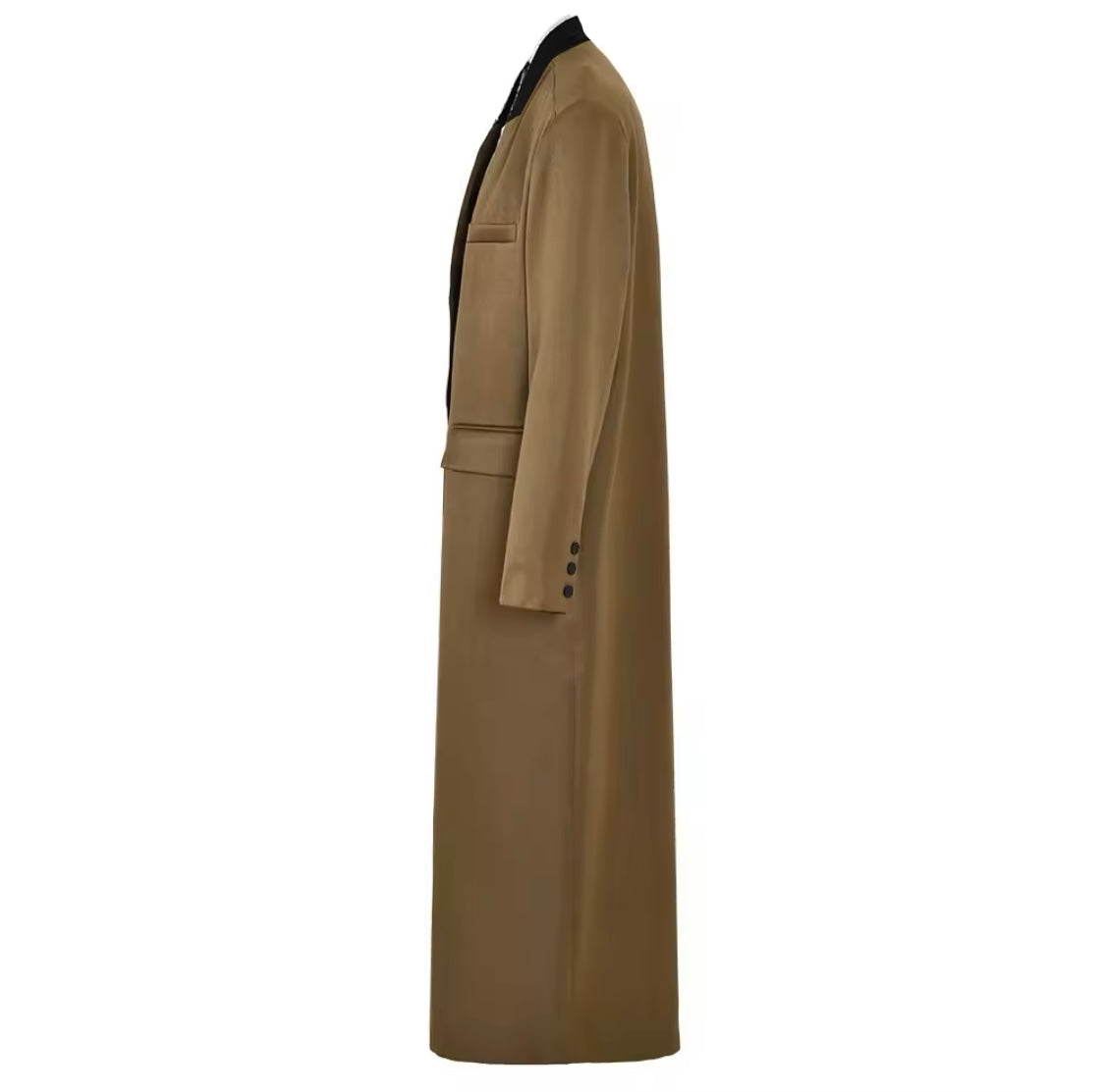 GOLDxTEAL stylish tailored deconstructed trench coat.